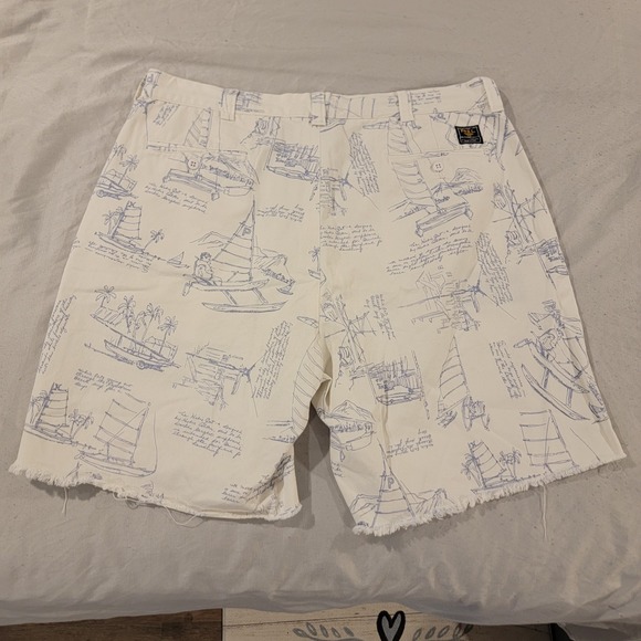 Polo Sport Sailboat Shorts Mens 38‎ White Sailing Nautical All Over Print - Picture 3 of 9